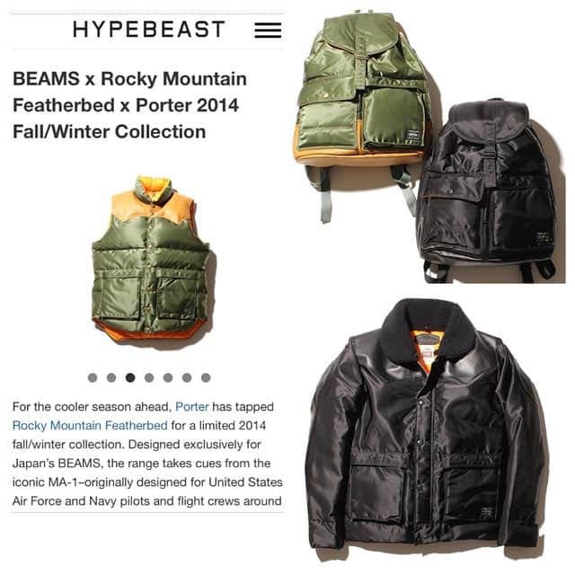 PORTER✖︎BEAMS✖︎ROCKY MOUNTAIN コラボダウンベスト 稀少完全聯名 