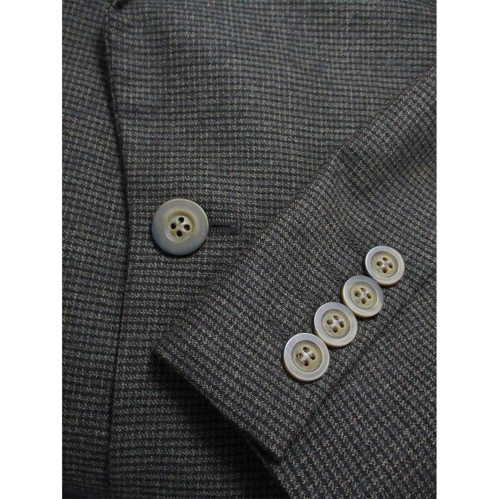 男 ~【MICHEL RENE】棕黑色細格紋羊毛(100%)西裝外套 36/52號(1B6)~99元起標~ | Yahoo拍賣