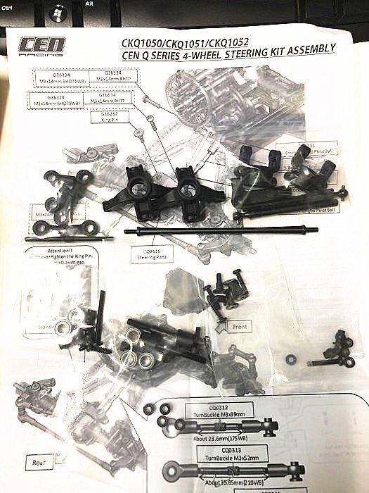 創億RC 現貨CEN CKQ1051 Suzuki Jimny 四輪轉向改裝套件組