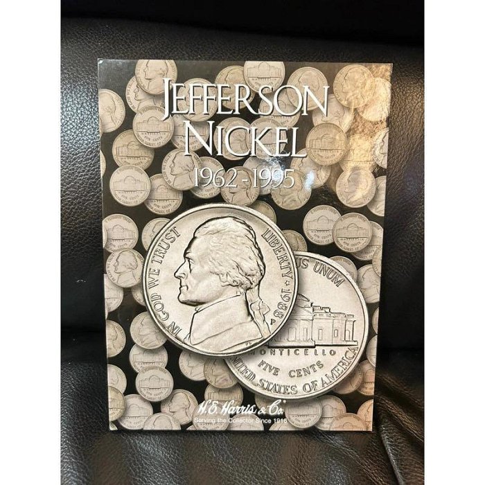 【H2Shop】美國 1962-1995年 5美分 5分 錢幣 硬幣 cent 美金 美元 D記 P記 集本冊 收藏本