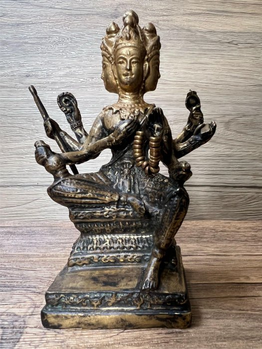 傳世珍品：【大梵天王】百年老銅像，封底滿裝聖料，靈力世代相傳