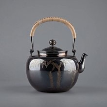 純銀製 豆莢手 口打出湯沸 銀瓶 煎茶道具 純銀製 平寶珠 湯沸 玉摘 鳴付 銀瓶 煎茶道具 薬缶