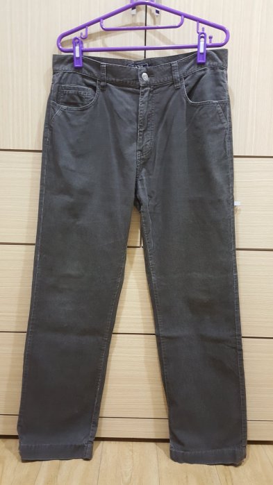 HANG TEN專櫃 深色燈芯絨直筒休閒長褲 L號 35腰