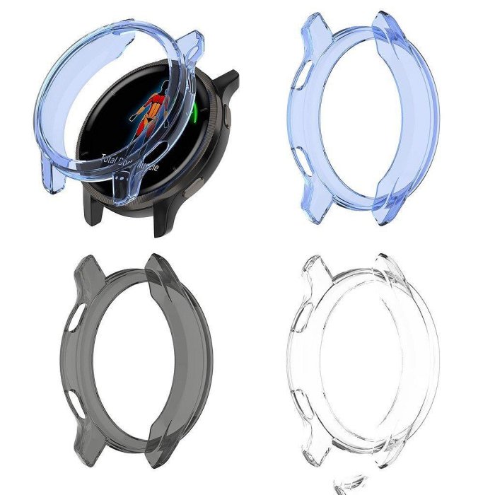 佳明Vivoactive4/4S邊框TPU透明保護套Garmin Venu 2 S SQ Plus手錶透色保護殼