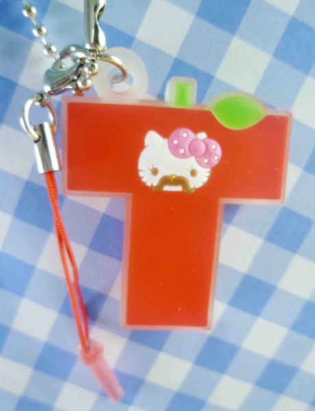 【震撼精品百貨】Hello Kitty 凱蒂貓~KITTY鑰匙圈-軟膠字母T