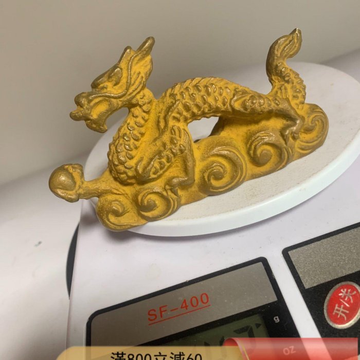 日本回流純銅龍文鎮筆架擺件置物。品。品相好，心。日本銅器特涂層。日