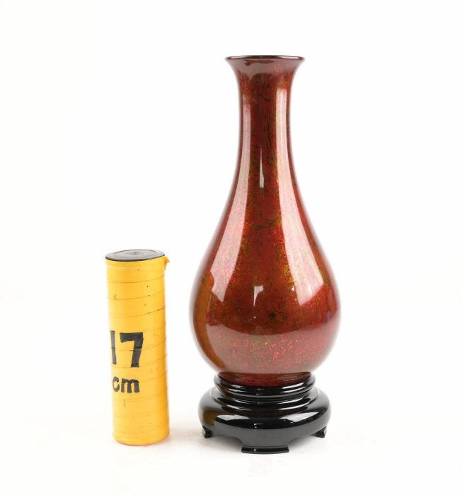 玖隆蕭松和挖寶網P》福州脫胎漆器胖身花瓶觀賞瓶擺飾擺件盒裝總重約1.6