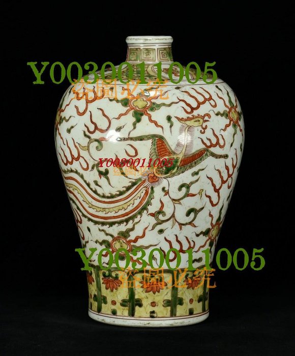 大明嘉靖年制五彩龍鳳呈祥梅瓶500高31厘米直徑21厘米67 瓷器青花汝窯