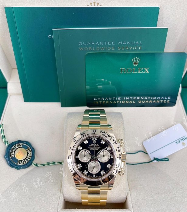 【現貨】Rolex 勞力士 迪通拿 Daytona 126508G 黑面 鑽石 126508 24年 非116508