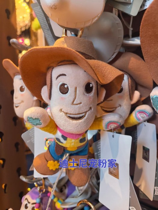 嚴選迪士尼皮克斯胡迪毛絨鑰匙扣掛件，官方正品附原廠吊牌，全新未拆封。 胡迪玩偶 毛絨 鑰匙扣