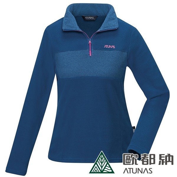 (登山屋) ATUNAS 歐都納 女POLARTEC MICRO拉鍊衫A1PS1916W藍條