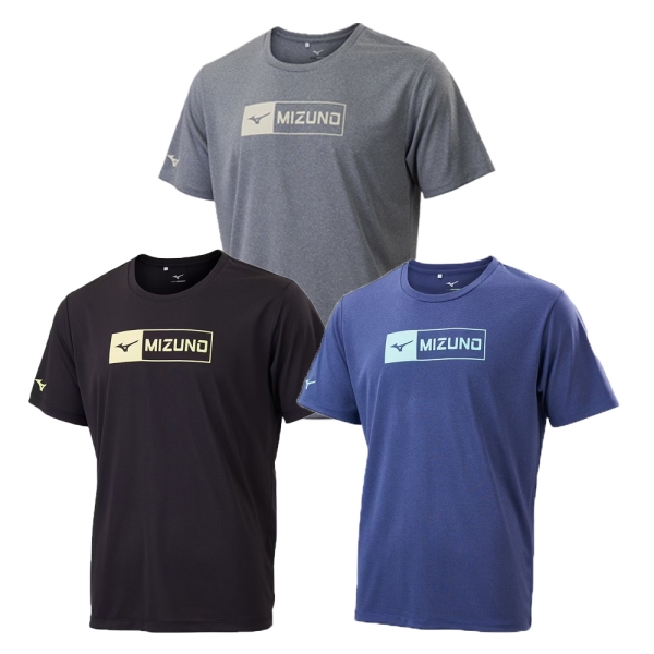Mizuno 美津濃 短袖上衣 男裝 排汗 麻灰/黑/藍【運動世界】32TAC00106/32TAC00109/32TAC00112