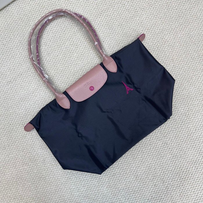 longchamp瓏驤新款限定款巴黎鐵塔刺繡托特包女士手提包1899大號餃子包