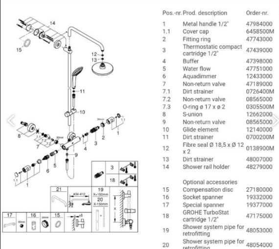 【麗室衛浴】德國 GROHE 47439 原裝 恒溫閥 product lightbox image 3