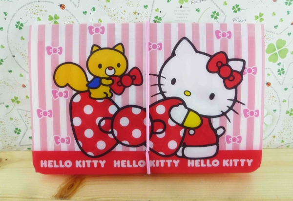 【震撼精品百貨】Hello Kitty 凱蒂貓~12層風琴夾-紅蝴蝶結