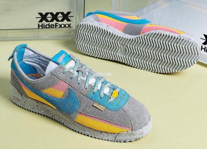 Union x NIKE Cortez 灰藍彩 阿甘 經典 休閑滑板鞋 DR1413-002【ADIDAS x NIKE】