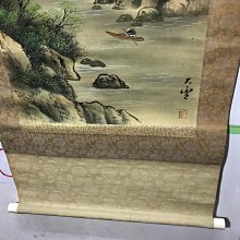 叔母66:  掛軸　華陽　彩色山水 叔母66: 掛軸 華陽 彩色山水