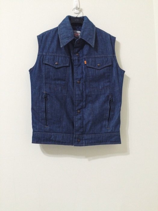 古著 Vintage 90's Levi's Levis 牛仔外套 牛仔背心 鋪棉 橘標 美國製