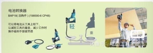 牧田BAP18電源適配器18V鋰電電動工具高空作業電源轉接器BAP18 198590-6