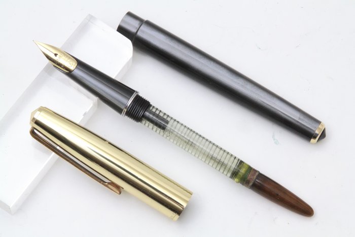 兜木銀次郎兜木先Pioneer 鋼筆14K 彈尖硬橡膠桿細字| Yahoo拍賣