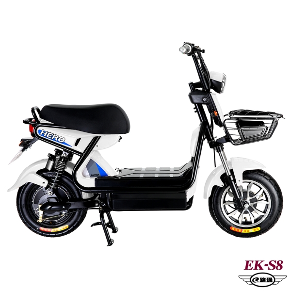 客約)【e路通】EK-S8 野馬48V鉛酸高亮大燈防盜鎖避震電動車(電動