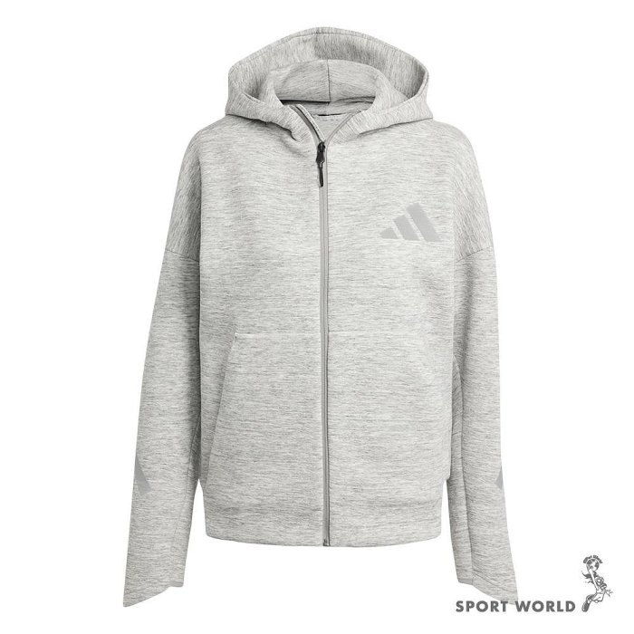 Adidas 連帽外套 Z.N.E. 女裝 反光 灰【運動世界】JV7146