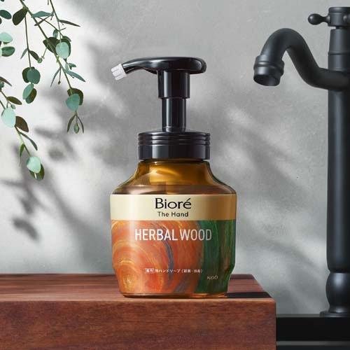 ＊日式雜貨館＊日本製 biore 香氛泡沫洗手乳 280ml  Aesop平替版洗手乳 herbal wood 木質香調 洗手泡沫