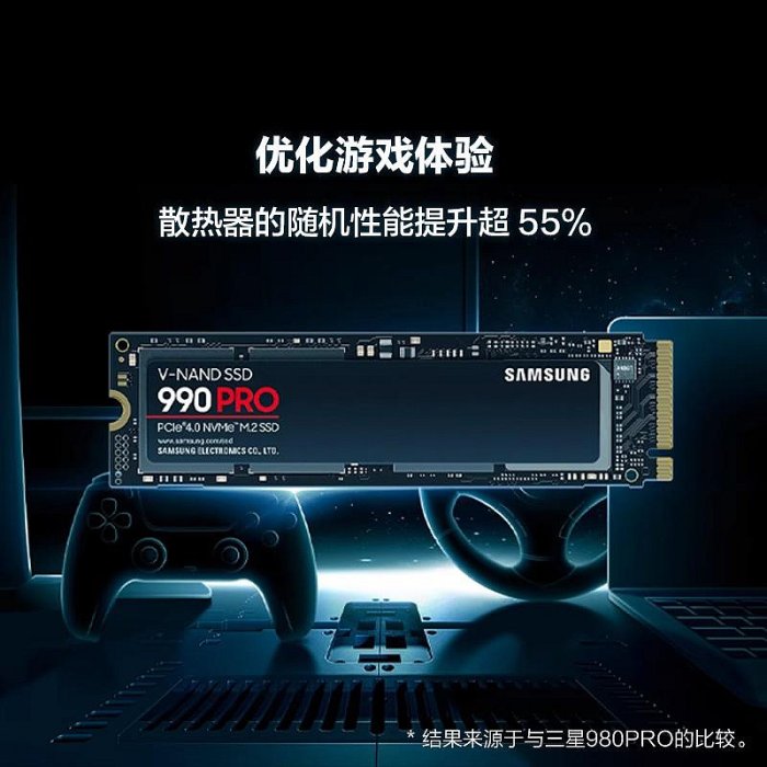 【】三星990 PRO固態硬碟2TB NVMe M.2電競筆電PCIe4.0SSD