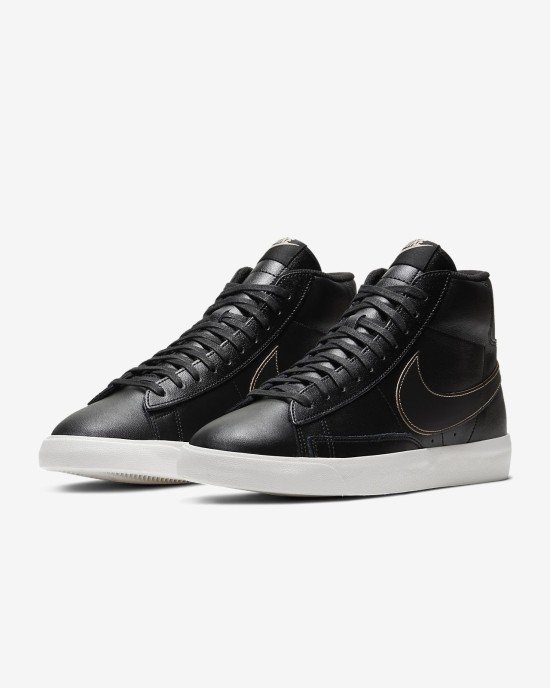 R'代購Nike Blazer Mid Premium Dark Patina 黑白皮革CU6679-001