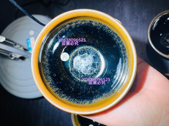 周永金曜變永金曜變 材質瓷 成型工藝手工 款式茶盞 燒制工藝電窯燒制 茶餐具工藝釉上彩 產 建盞 茶具 茶杯 二手【古雲二店】3709