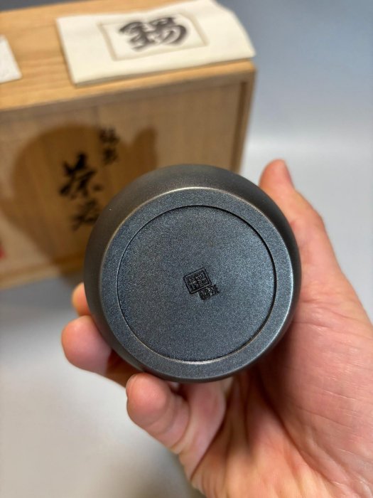 日本中古本錫錫半造大阪浪華錫器錫制茶器組合錫罐錫茶葉罐錫茶入日本錫