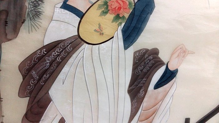 名人字畫手繪天津王美芳趙國經國畫工筆人物仕女絹畫| Yahoo拍賣
