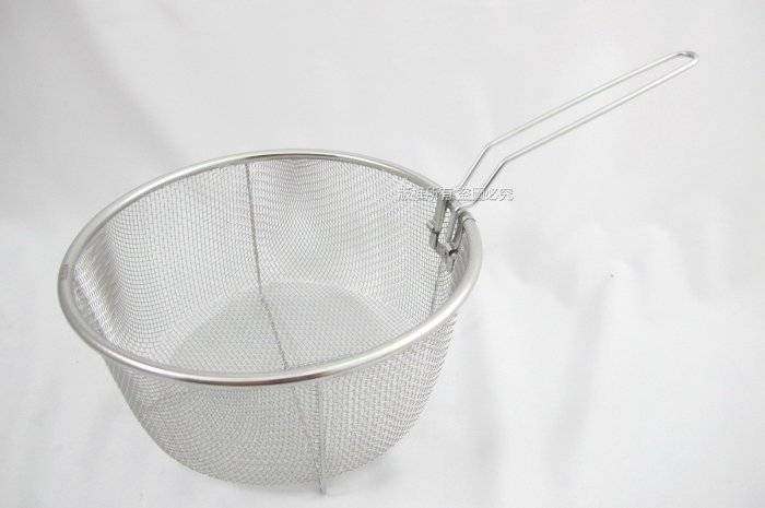 【御風小舖】臺灣製 #304 18-8不銹鋼料理瀝水籃 23cm 可折疊收納 不鏽鋼濾網 洗蔬果 水果籃、油炸籃、川燙網