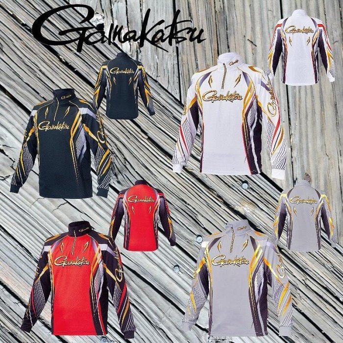 中壢鴻海釣具《gamakatsu》GM-3650 長袖吸汗速乾釣魚服 排汗衣