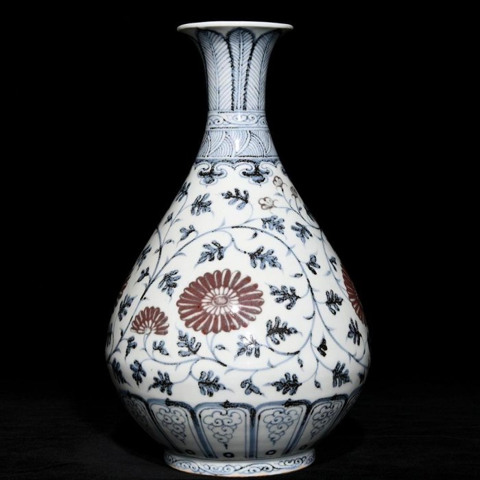 中国　青花釉裏紅　宝尽文　小壷　M　R5032 中国 青花釉裏紅 宝尽文 小壷 M R5032 - メルカリ