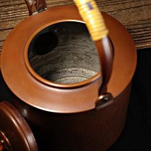 桑園の】日本高級金工島倉堂銅壺542g 鎚起銅器鎚目筒形提樑壺水柱湯沸T