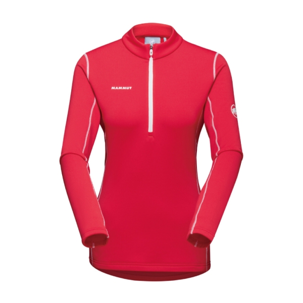 【MAMMUT 長毛象 女 Aenergy ML AF 半拉鍊長袖排汗衣《杜鵑紅》】1016-01130/排汗T/保暖上衣