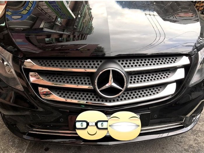 M-Benz V-Class Vito  不鏽鋼亮面水箱罩貼片