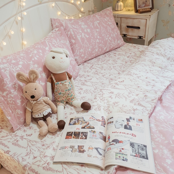 春分 D1雙人床包三件組 100%復古純棉 臺灣製造 棉床本舖