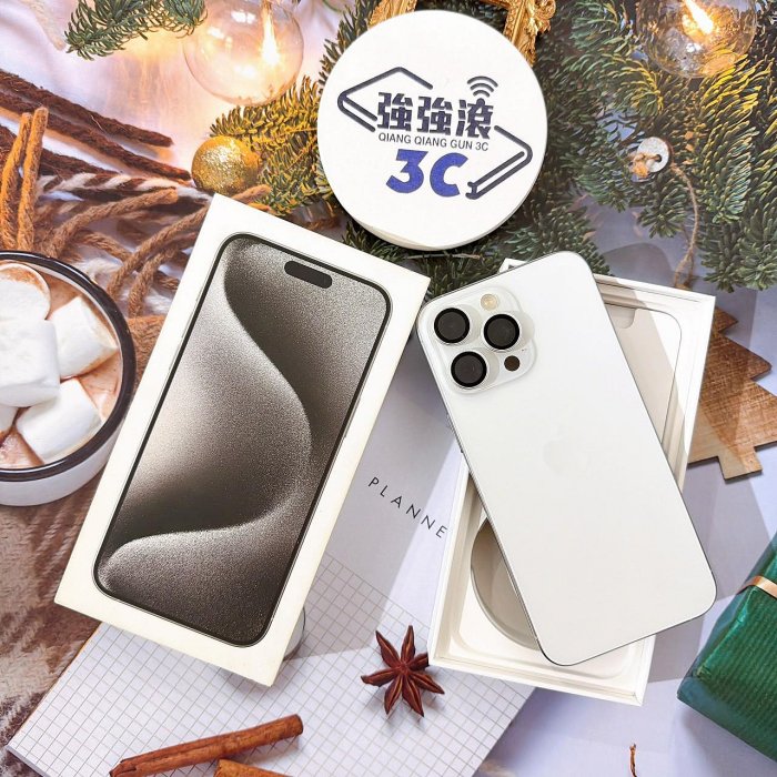 善化-二手 iPhone15 Pro Max 256G 白色 #03850（店家保固365天）
