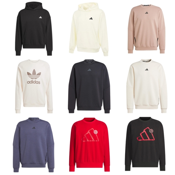 【下殺】Adidas 長袖上衣 帽T 大學T 男裝 JN6765/JN7715/JI8165/JN7007/JJ4642/JJ4644/JJ4645/JM1003/JM1002
