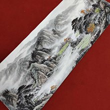 嚴選小六尺山水國畫，老師本人純手繪，毛筆工法精緻大氣，適合家裡店裡