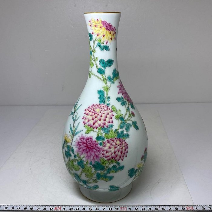 中國美術清乾隆紅釉直徑瓶紅釉長頸瓶辰砂花瓶- FindPrice 價格網