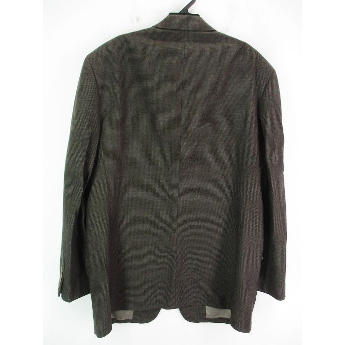 男 ~【MICHEL RENE】棕黑色細格紋羊毛(100%)西裝外套 36/52號(1B6)~99元起標~ | Yahoo拍賣