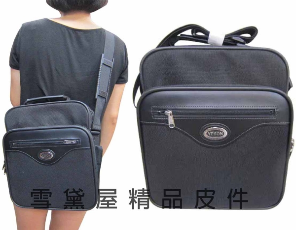 ~雪黛屋~YESON 手提肩側背可放A4紙上班外出工作包休閒高單數防水尼龍布材質台灣最優質品質Y3395