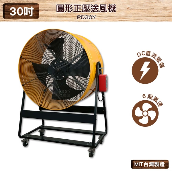 中華升麗PD30Y 30吋圓形正壓送風機台灣製造工業用電風扇大型風扇送風機