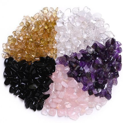 嫃藏閣~黃玉元寶天然水晶碎石水晶手鍊項鍊飾品消磁淨化必備~消磁水晶碎