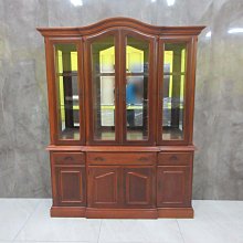 新竹二手家具◎百豐悅2手家具-二手 展示櫃 158公分樟木玻璃櫃 玻璃櫥櫃 5尺櫥櫃 台中二手傢俱 泰安2手家具