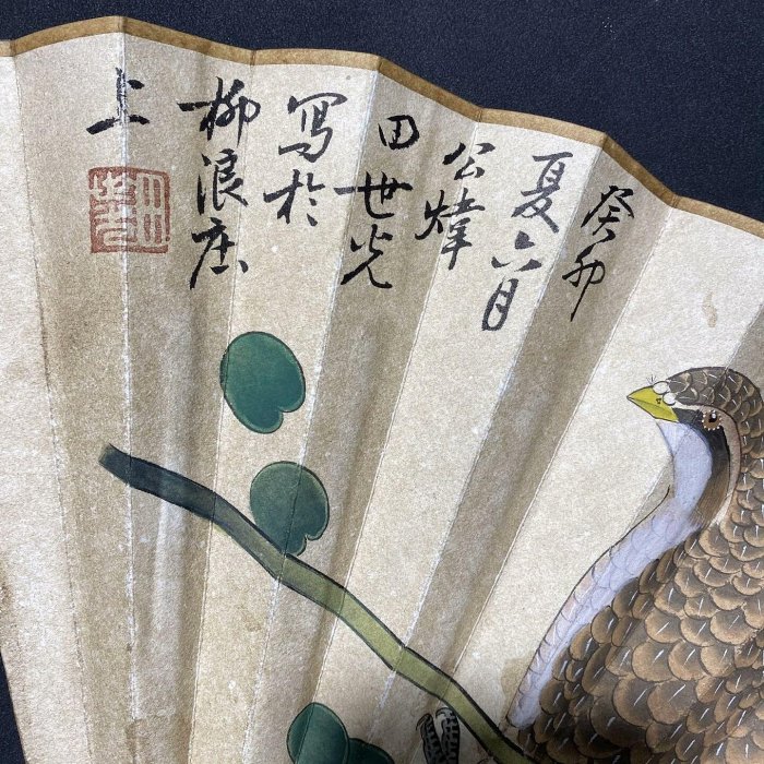 田世光花鳥扇面，一物一圖藝術珍藏長35x寬58公分品質嚴選畫作收藏田
