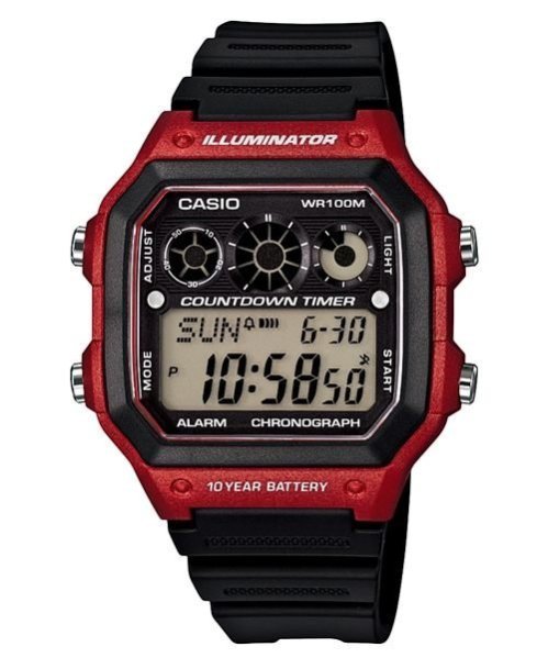 【 幸福媽咪 】CASIO 卡西歐 復古風世界地圖長效電力數位錶AE-1300WH-4A